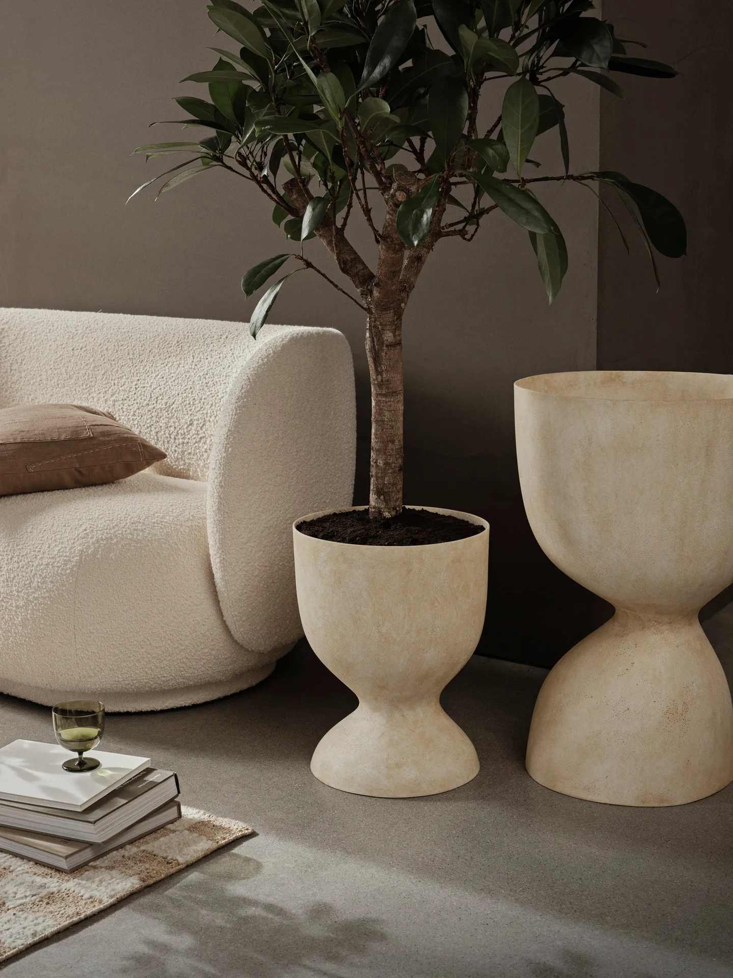 Evoke kruka 45 cm, Warm Sand Ferm Living