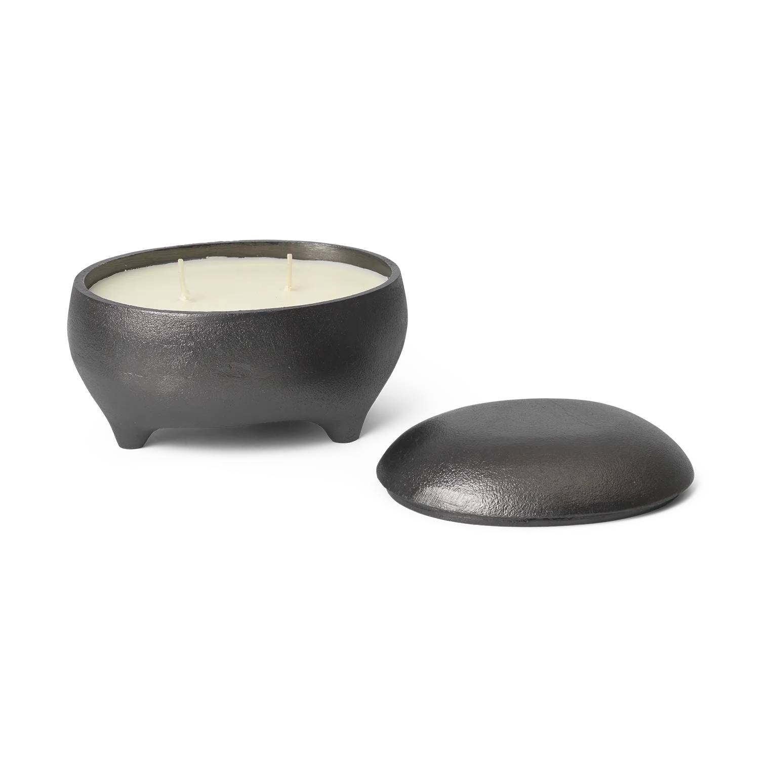 Evoke twin ljus i burk, Blackened Aluminium Ferm Living