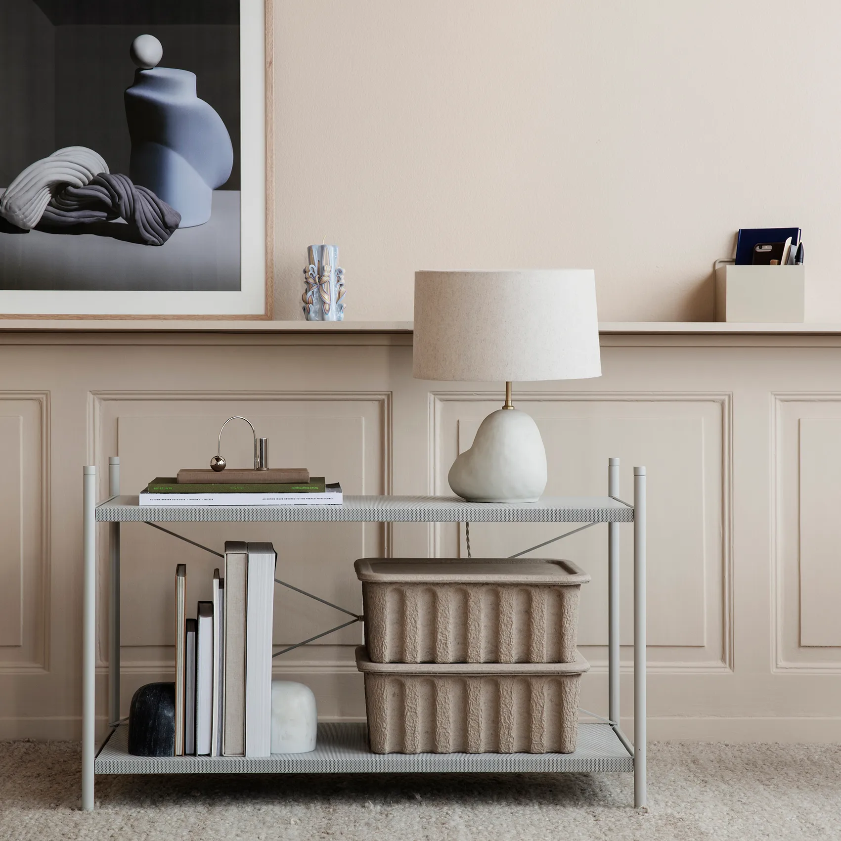 Ferm förvaringslåda med lock papper 2-pack, Brun Ferm Living