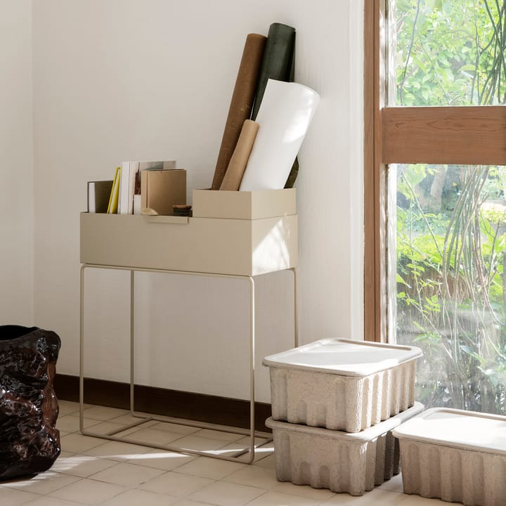Ferm förvaringslåda med lock papper 2-pack, Brun Ferm Living