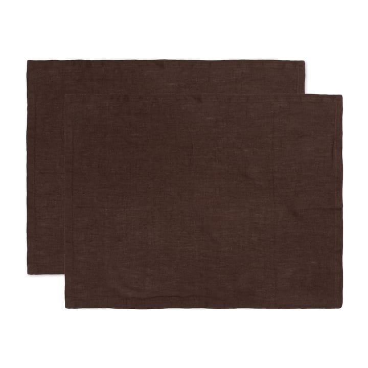 Ferm Living bordstablett linne 2-pack, Chocolate Ferm Living