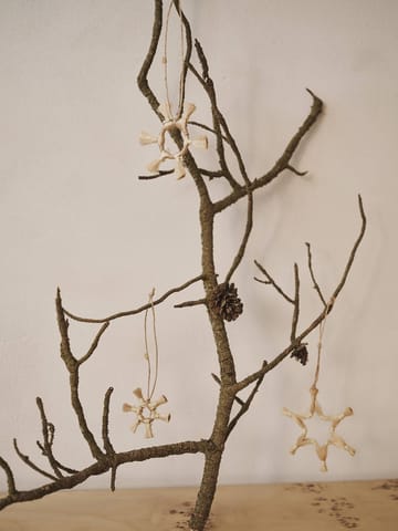Ferm Living Jute Stars julgranshänge 3 delar - Natural - Ferm Living