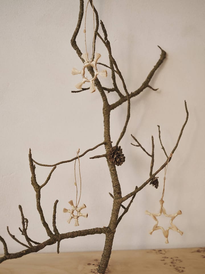 Ferm Living Jute Stars julgranshänge 3 delar, Natural Ferm Living