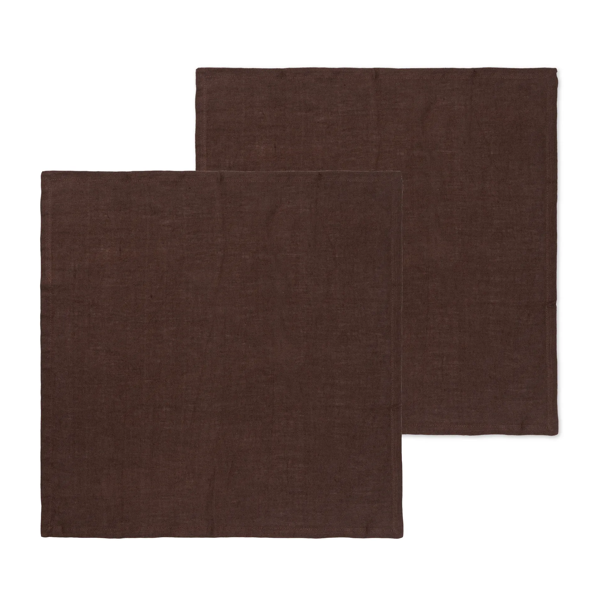 Ferm Living linneservetter 2-pack, Chocolate Ferm Living