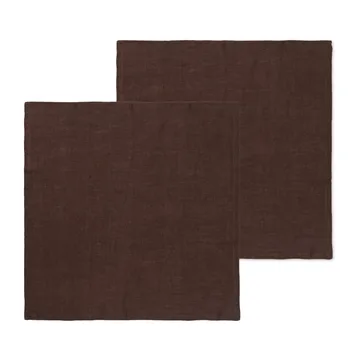 Ferm Living linneservetter 2-pack - Chocolate - Ferm Living