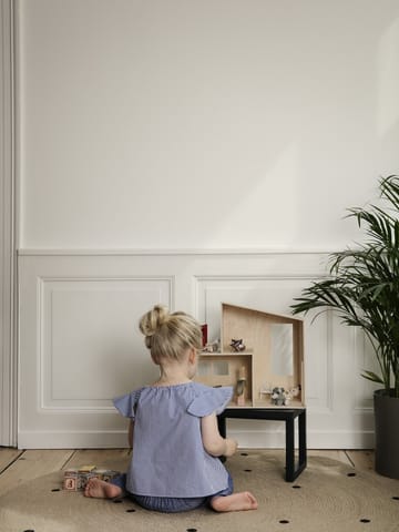 Ferm Living matta rund Ø130 cm - Black dots - Ferm Living