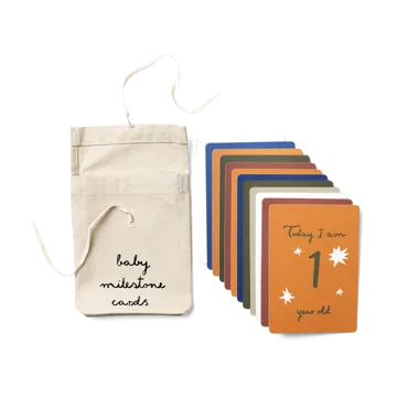 Ferm Living milstolpar kort inkl. väska - Multi - Ferm Living