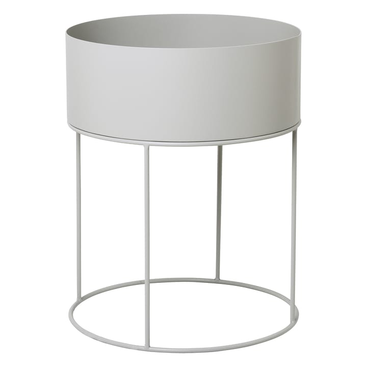 Ferm Living plant box rund - ljusgrå - Ferm Living