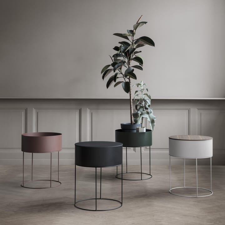 Ferm Living plant box rund, ljusgrå Ferm Living