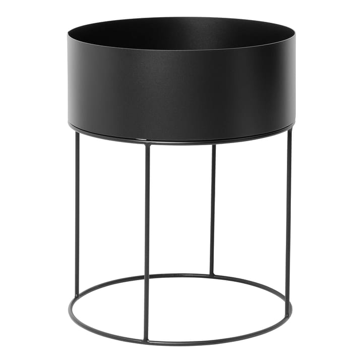 Ferm Living plant box rund - svart - Ferm Living