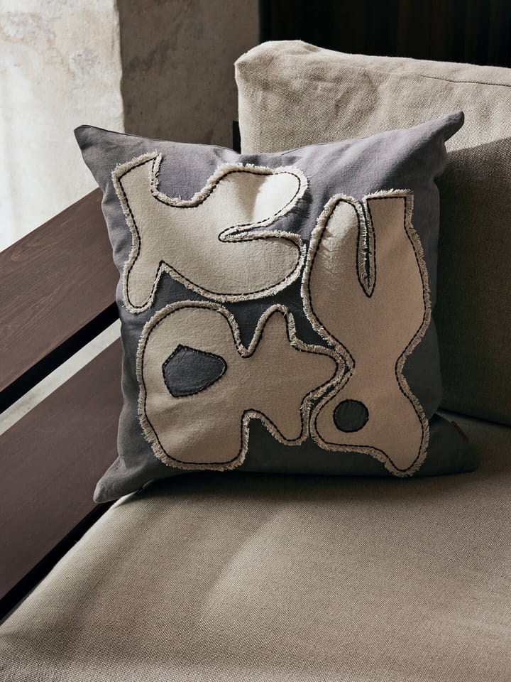 Figure kuddfodral 50x50 cm, Grey BlueI-Off-white Ferm Living