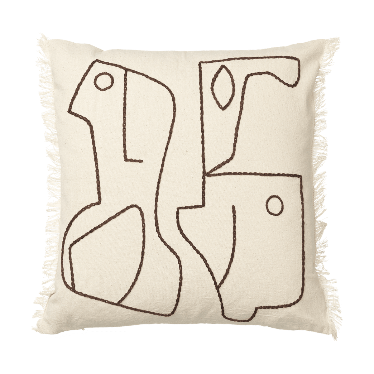 Ferm Living Figure kuddfodral 50x50 cm Off-white-Coffee