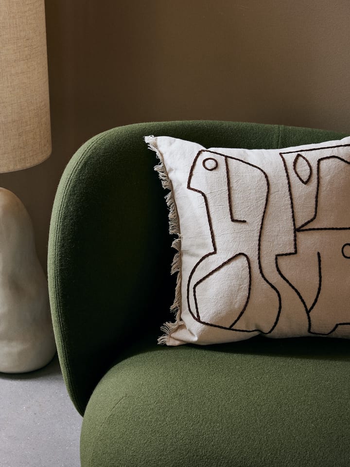 Figure kuddfodral 50x50 cm, Off-white-Coffee Ferm Living