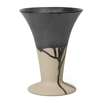 Flores vas 23 cm - Sand-black - Ferm Living