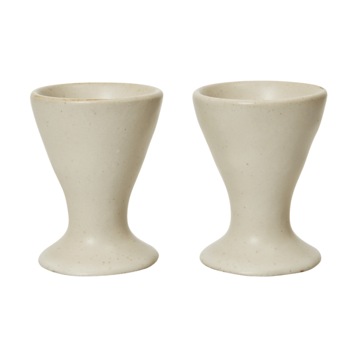 Flow äggkoppar 2-pack - Off-white speckle - Ferm Living