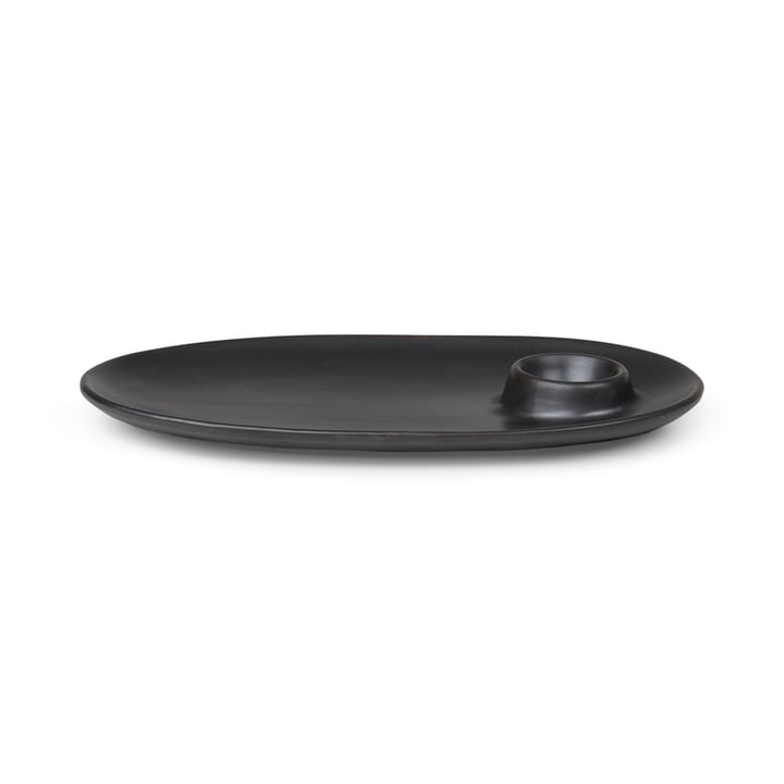 Flow frukosttallrik 14x23,5 cm - Black - Ferm Living