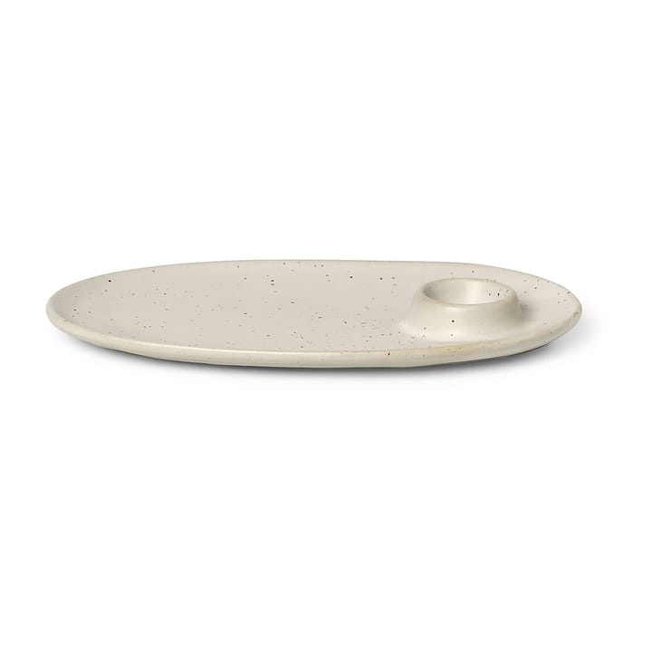 Flow frukosttallrik 14x23,5 cm - Off-white speckle - Ferm Living