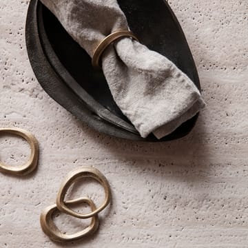 Flow servettring 4-pack - Mässing - Ferm Living