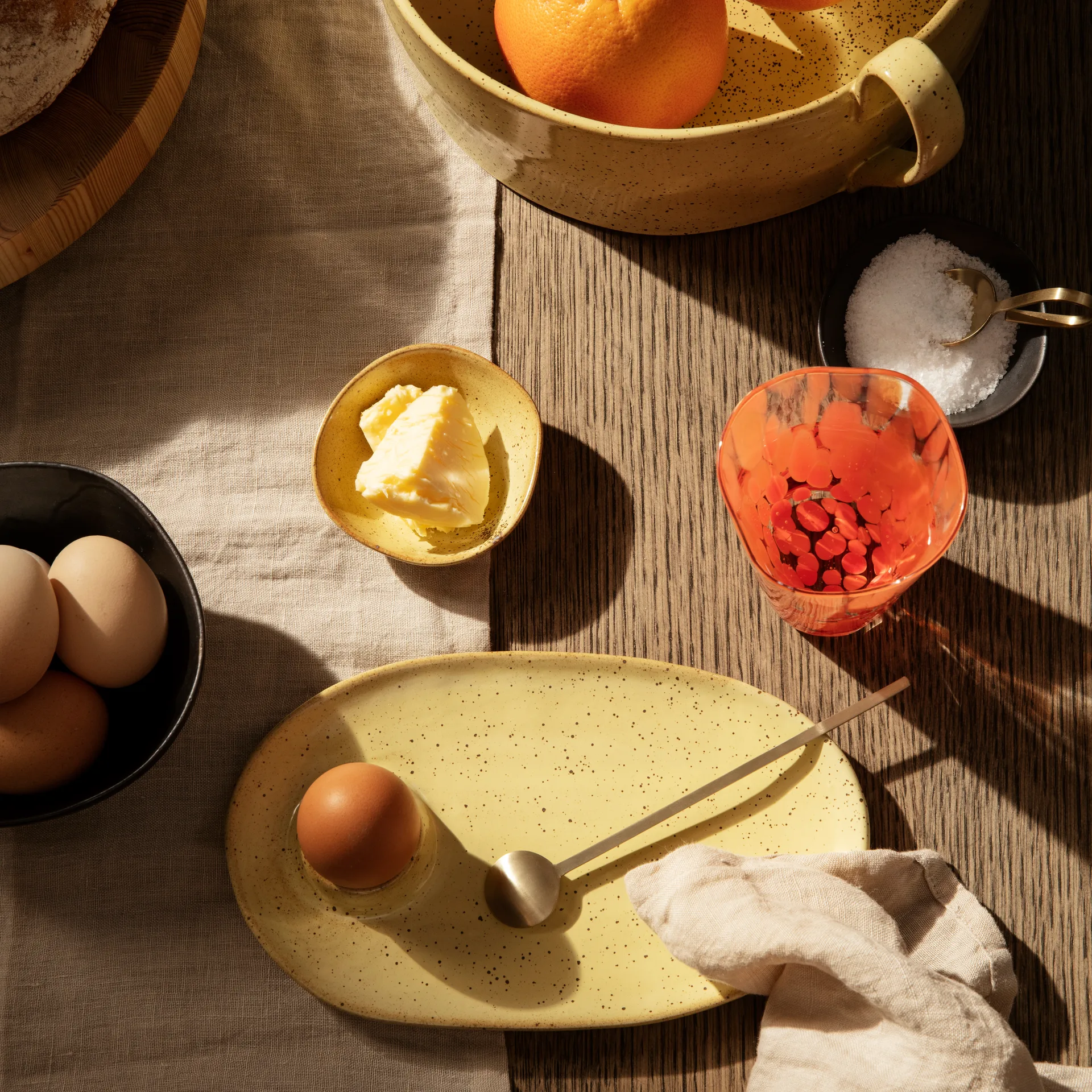 Flow skål 9 cm, Gulspräcklig Ferm Living