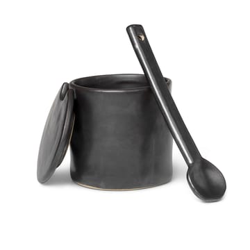 Flow syltburk med sked - Svart - Ferm Living