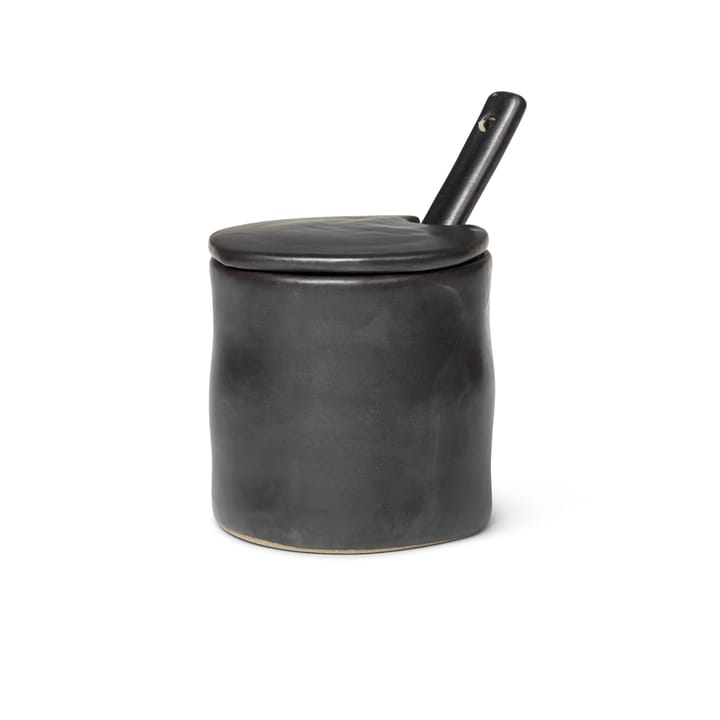 Flow syltburk med sked, Svart Ferm Living