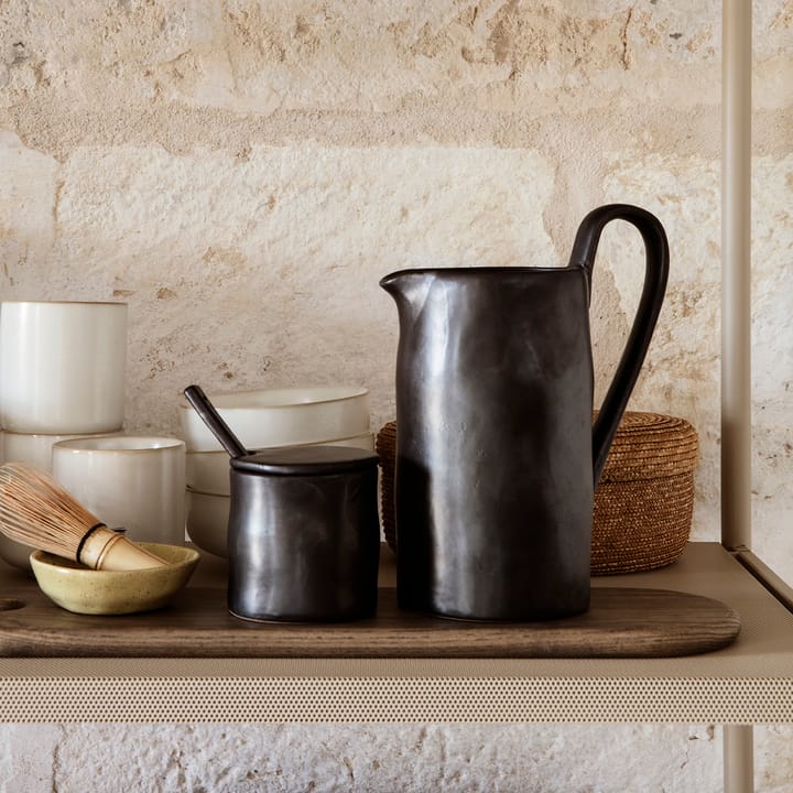 Flow syltburk med sked, Svart Ferm Living