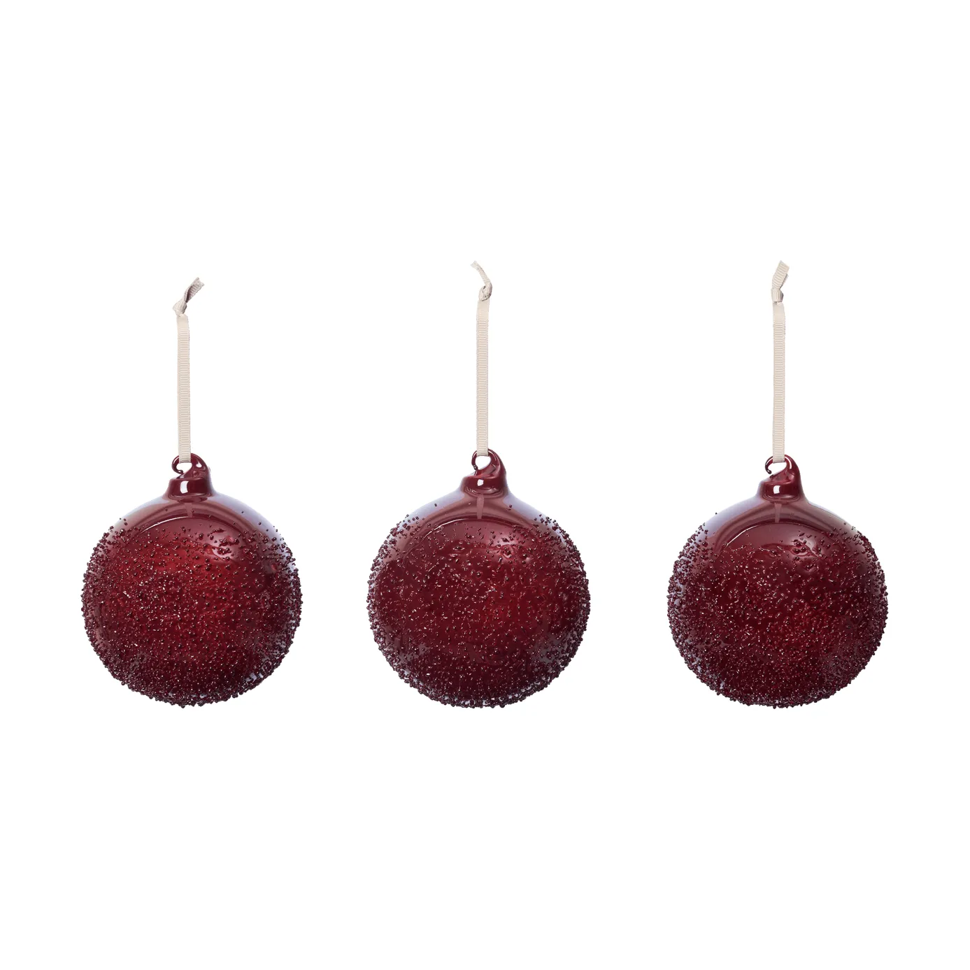 Flurry julgranskulor 3-pack, L, Picante Red Ferm Living