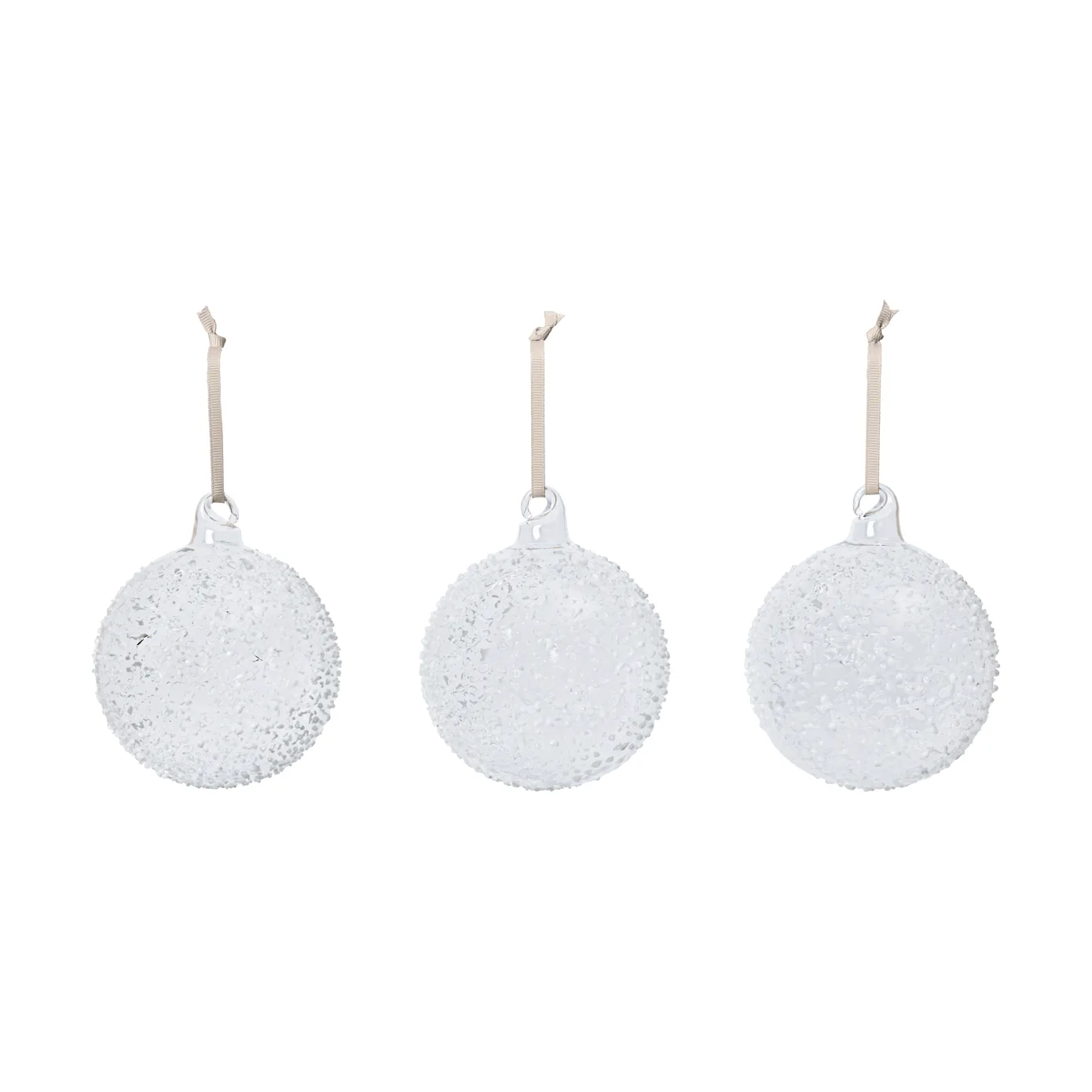 Flurry julgranskulor 3-pack, L, White Ferm Living