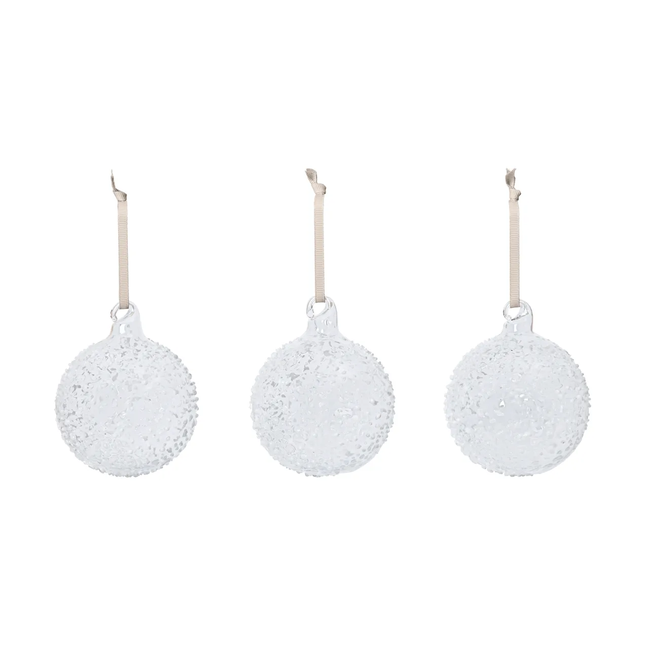 Flurry julgranskulor 3-pack, M, White Ferm Living