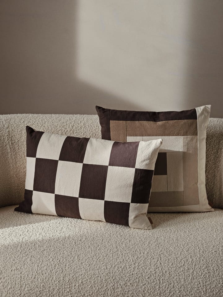 Fold patchwork kuddfodral 40x60 cm, Coffee-undyed Ferm Living