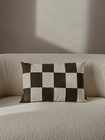 Fold patchwork kuddfodral 40x60 cm - Dark Olive -undyed - Ferm Living