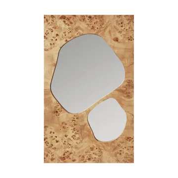 Folia spegel - Natural burl, 82 cm - Ferm Living