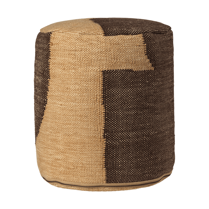 Forene cylinder pouf sittpuff Ø38x42 cm - Tan-Chocolate - Ferm Living