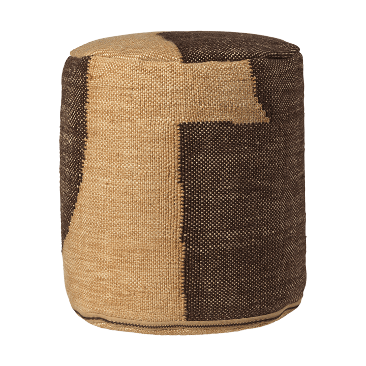 Forene cylinder pouf sittpuff Ø38x42 cm - Tan-Chocolate - ferm LIVING