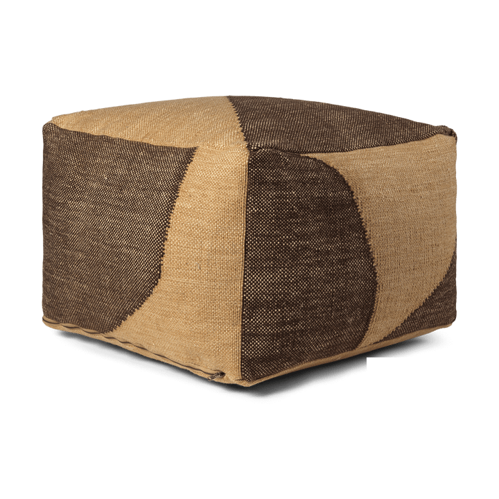 Forene square pouf sittpuff 60x60x40 cm - Tan-Chocolate - Ferm Living
