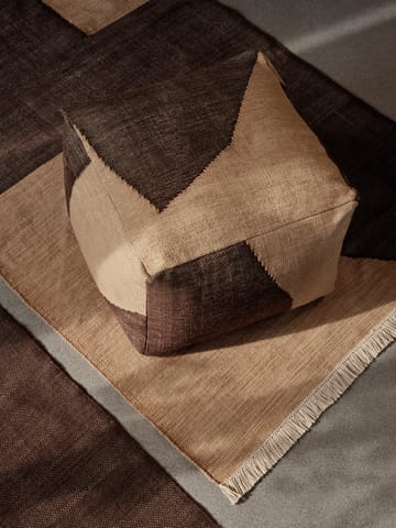 Forene square pouf sittpuff 60x60x40 cm - Tan-Chocolate - Ferm Living