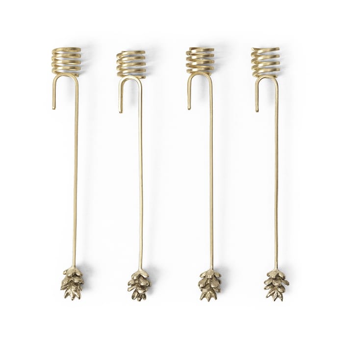 Forest ljushållare till julgran 4-pack, Brass Ferm Living