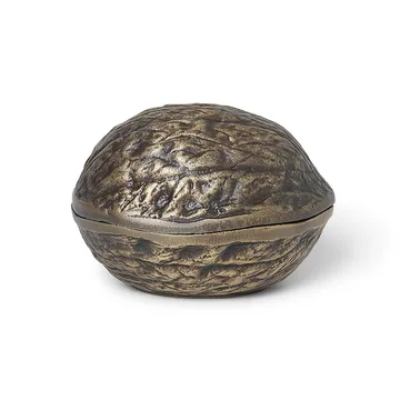 Forest nut box nötskål med lock 7,5 cm - Antik mässing - Ferm Living