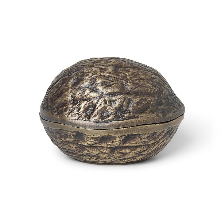 Forest nut box nötskål med lock 7,5 cm - Antik mässing - Ferm LIVING