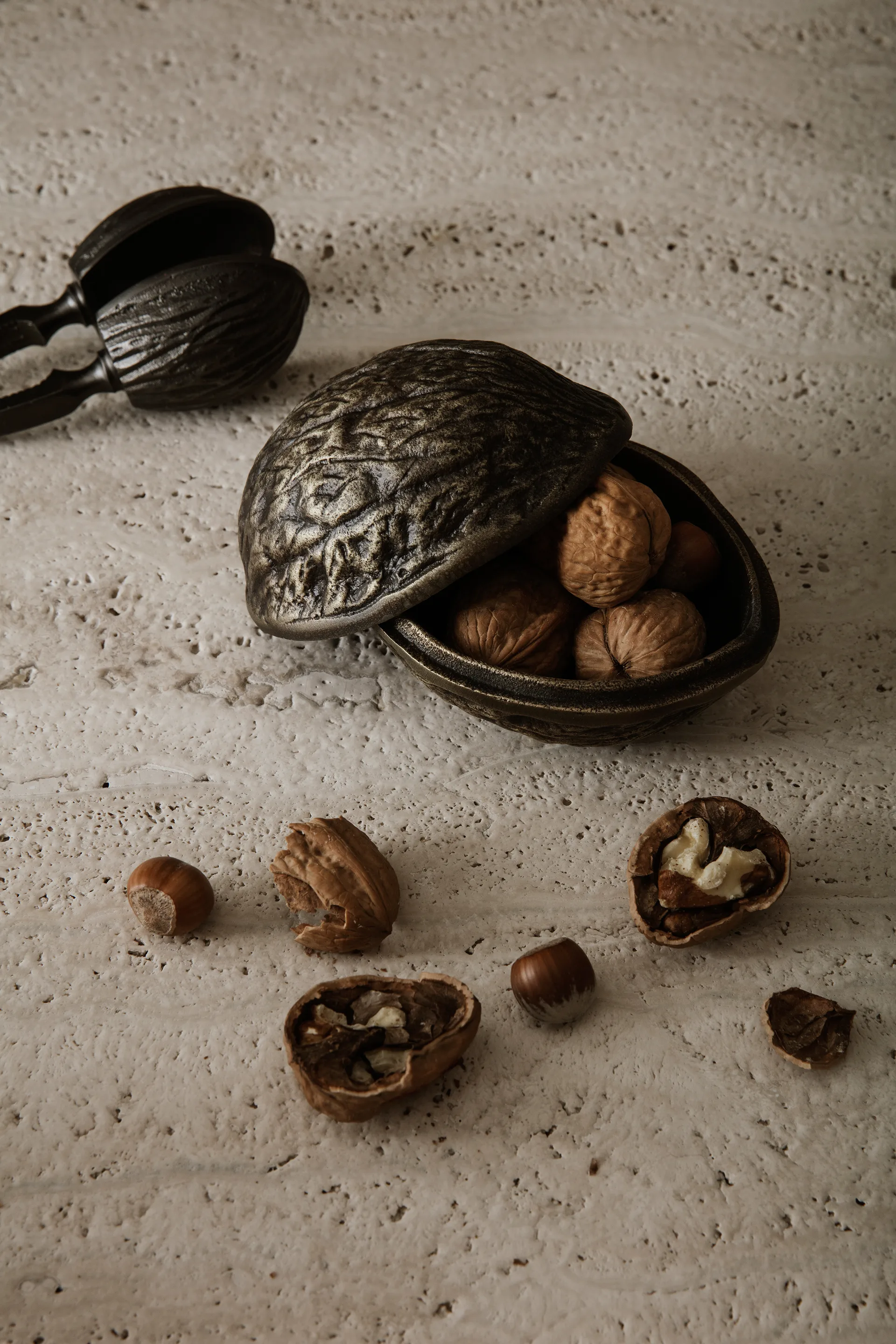 Forest nut box nötskål med lock 7,5 cm, Antik mässing Ferm Living