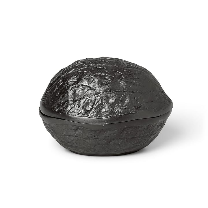 Forest nut box nötskål med lock 7,5 cm - Blackened aluminium - ferm LIVING