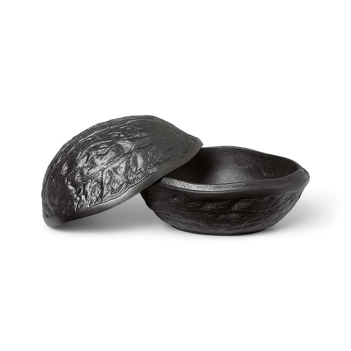 Forest nut box nötskål med lock 7,5 cm, Blackened aluminium Ferm Living