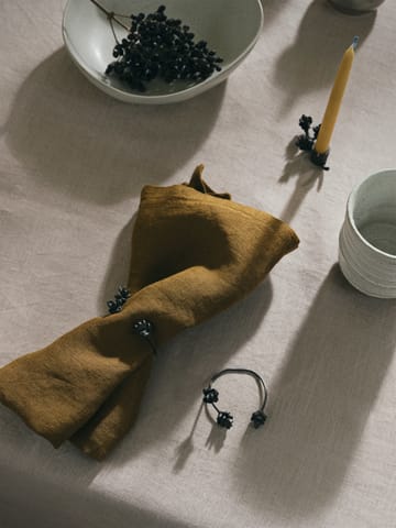 Forest servettring 4-pack - Black brass - Ferm Living