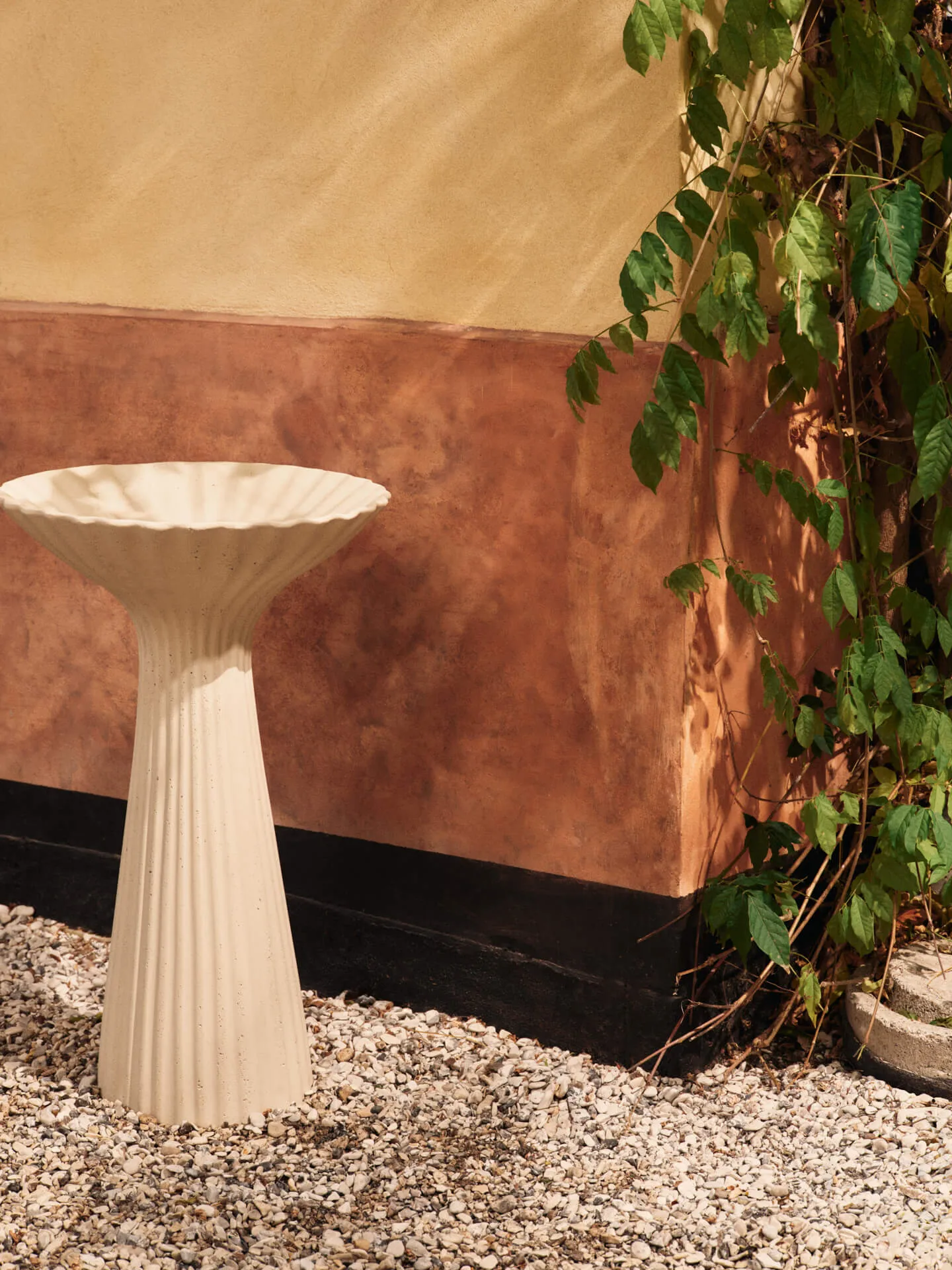Fountain pedestal, Ivory,75 cm Ferm Living