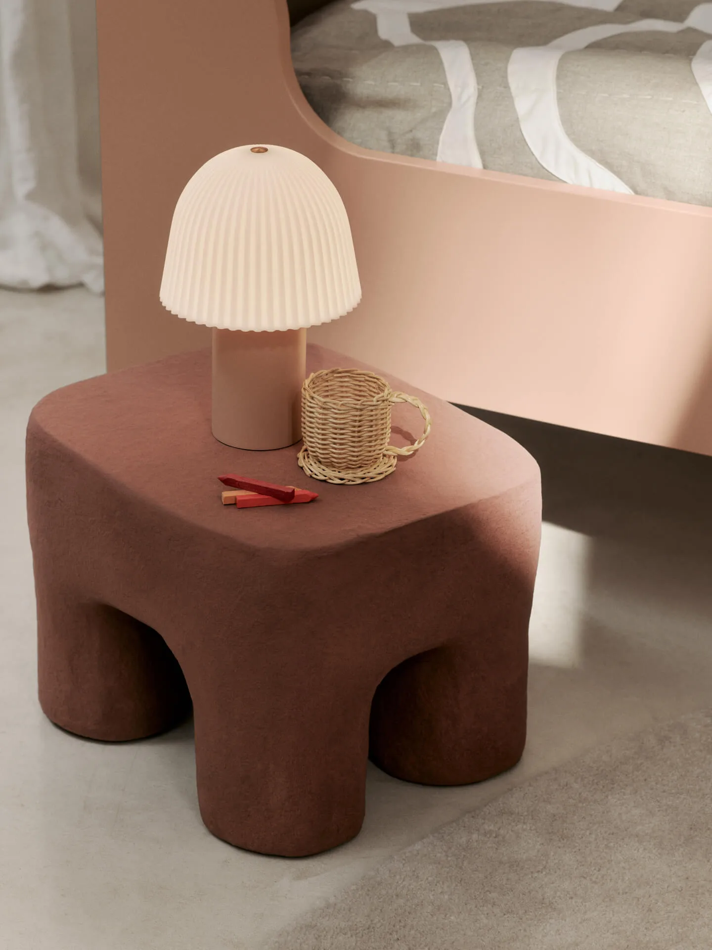 Frill portabel lampa, Rose-white Ferm Living