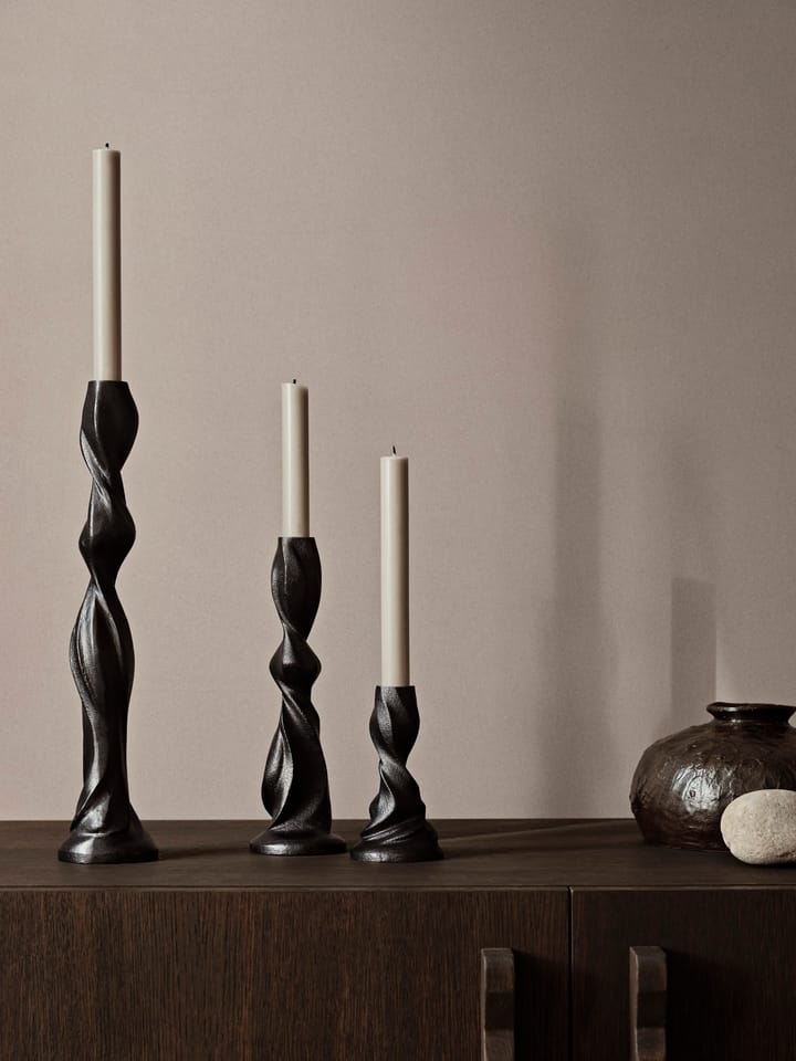 Gale ljusstake 13 cm, Blackened Aluminium Ferm Living