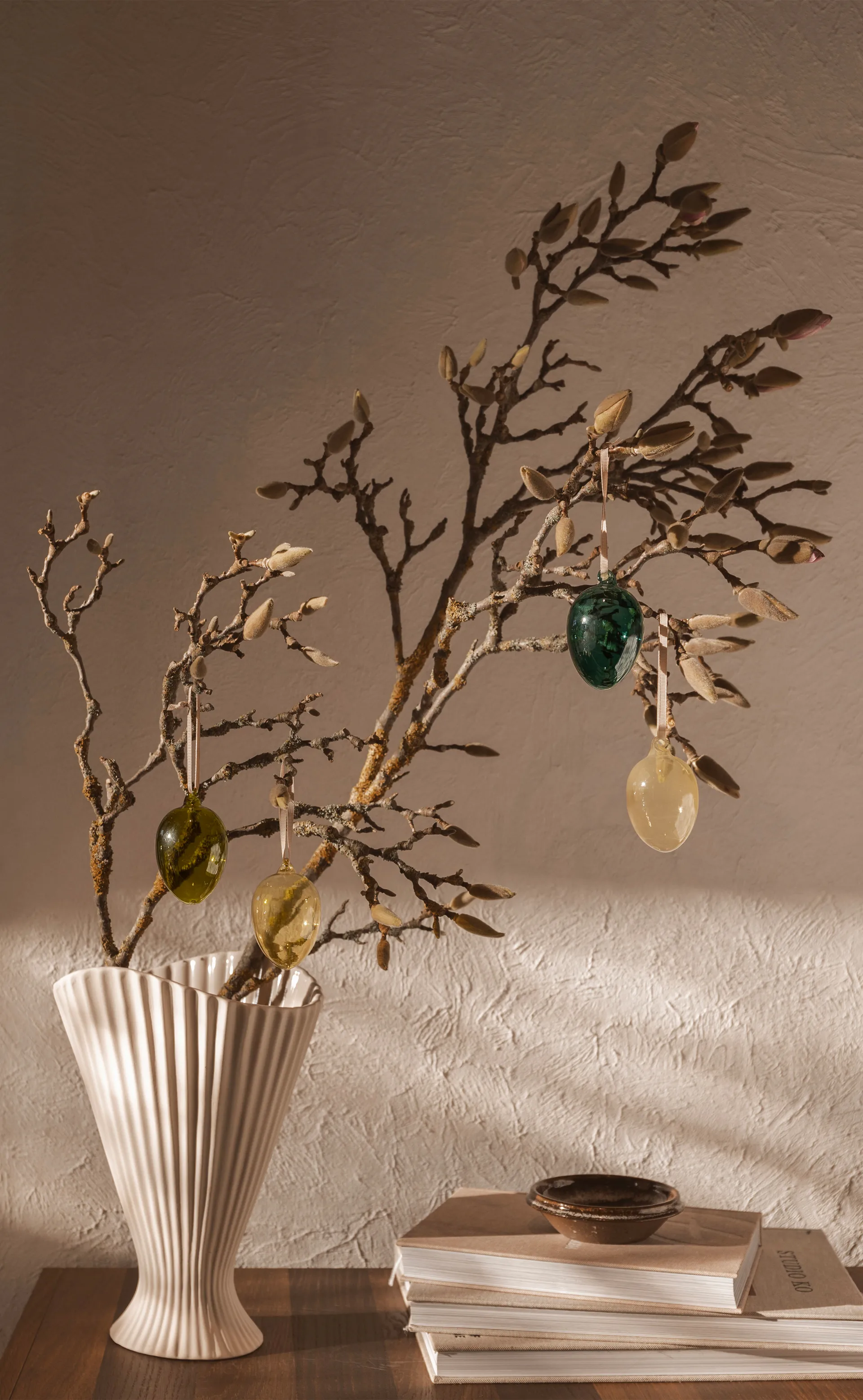 Glass easter eggs 4-pack, Mixed dark Ferm Living