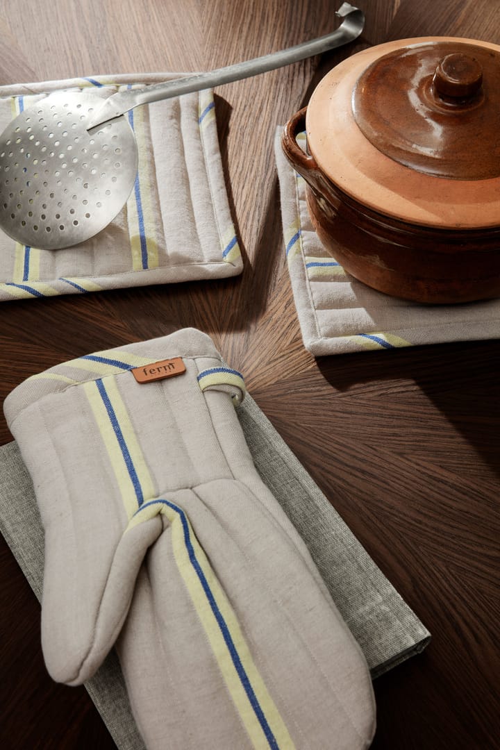 Hale grytlapp 2-pack, Oyster-lemon-bright blue Ferm Living