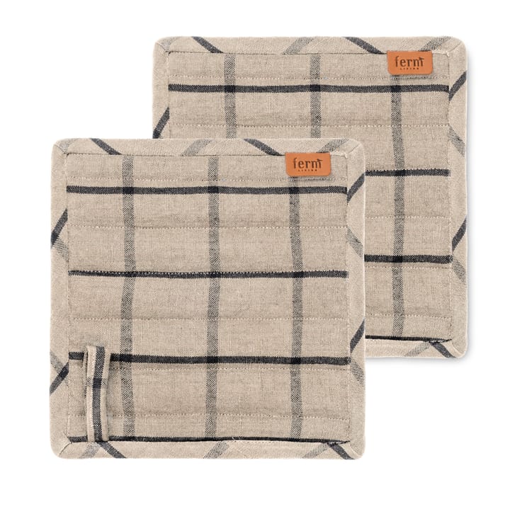 Hale grytlapp 2-pack - Sand-svart - Ferm Living