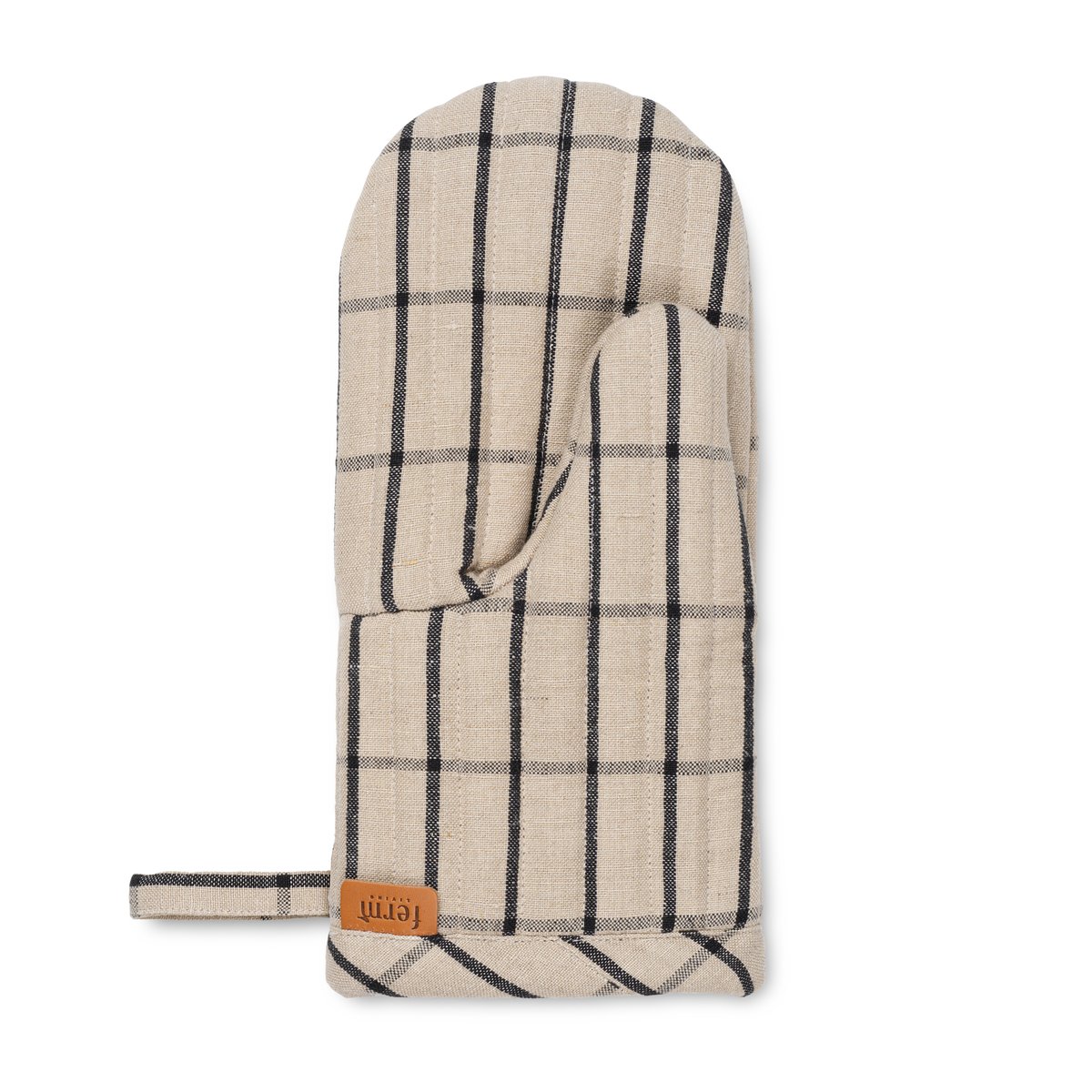 Ferm Living Hale grytvante Sand-svart | Skandinavisk Design | Grytlappar & Grytvantar | Beige